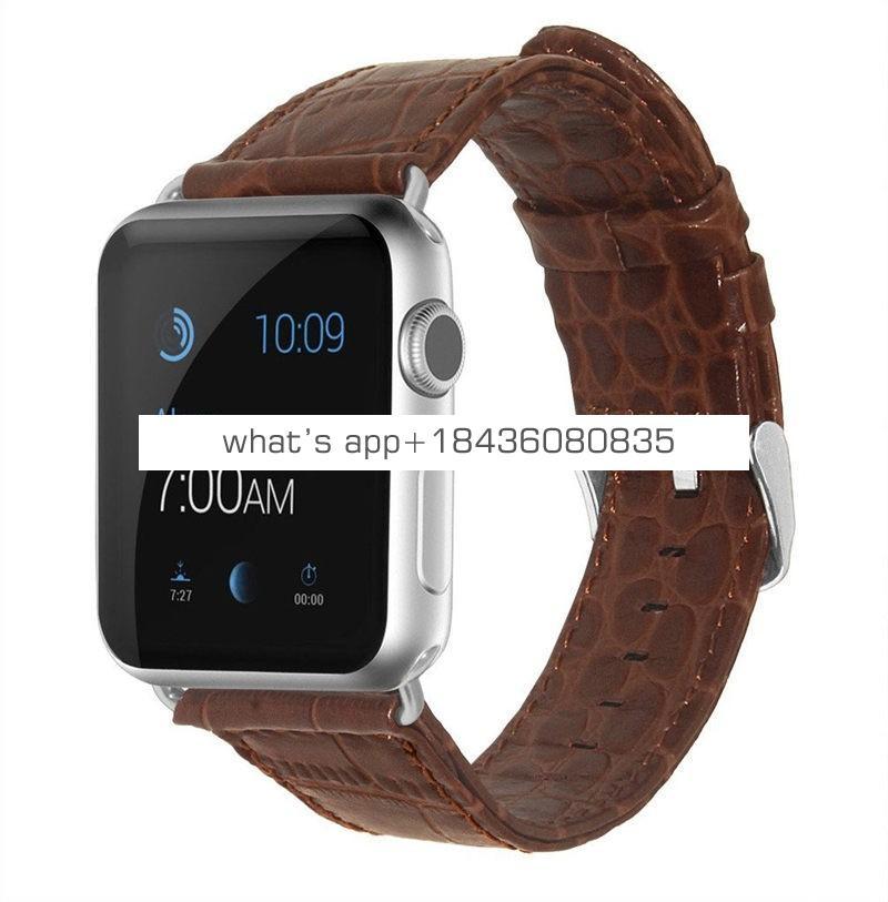 38mm 42mm Crocodile Replacement Strap Leather Watch Band for iWatch Apple Watch Series 3