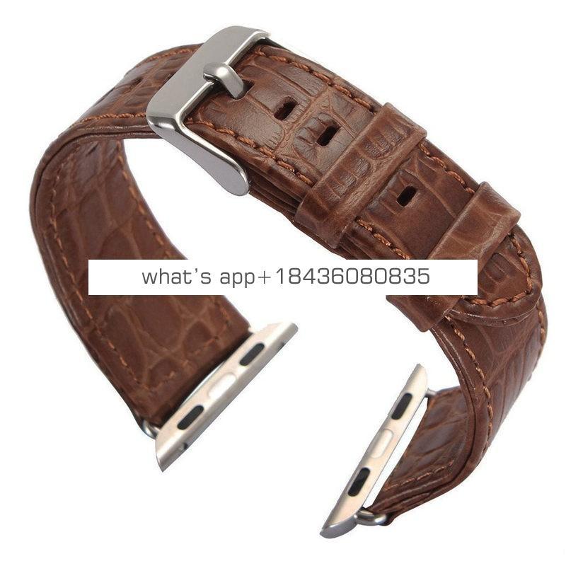 38mm 42mm Crocodile Replacement Strap Leather Watch Band for iWatch Apple Watch Series 3