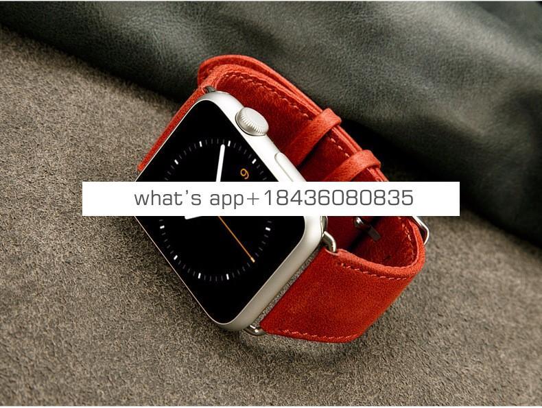 38mm 42mm First Layer Cowhide Genuine Leather Wristband Watch Band for iWatch 3 Apple Bands