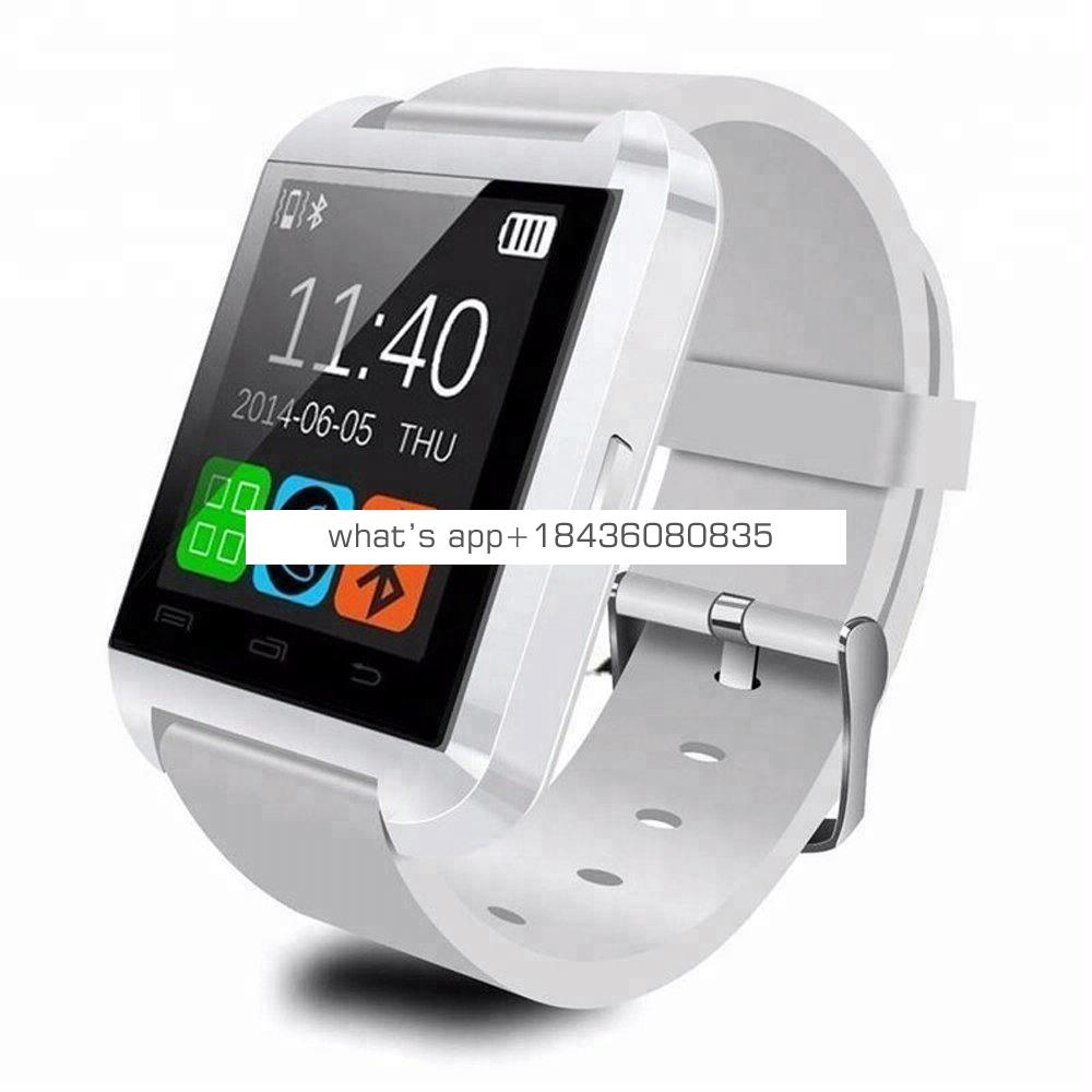Amazon Hot Selling U8 Bluetooth Smartwatch Wristwatch Touch Screen Smart Watch for Android Smart Phone