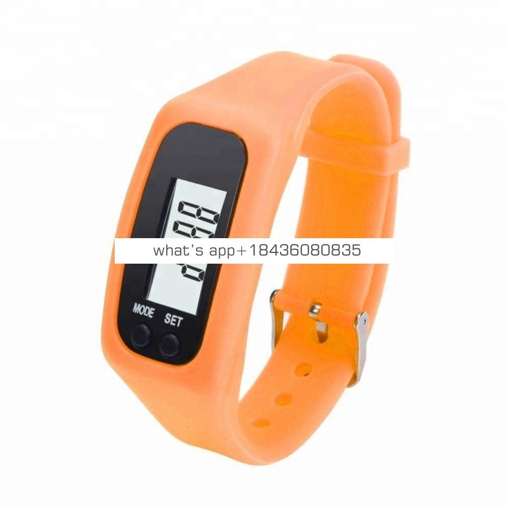 CE Rohs FCC Customized Fitness Kids Sports Wristband Step Counter 2D 3D Sensor Pedometer Watches