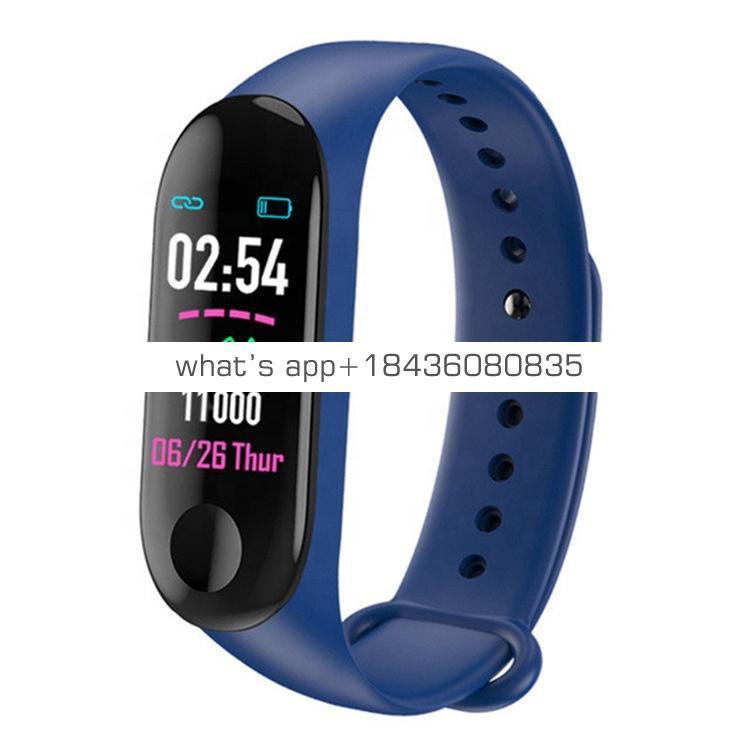 Ce Rohs bluetooth Sport Pedometer Fitness Blood Pressure M3 Bracelet Smart Watch