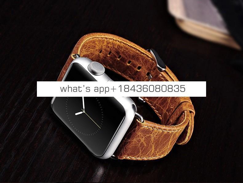 Crazy Horse First Layer Cowboy Leather Band for Apple Watch Series 3 Sport
