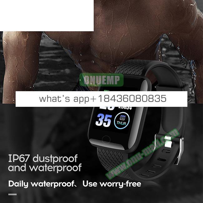 D13 116plus HR Smart Watch, USB Charging IP67 Fitness Tracker Activity Tracker Sport Bracelet
