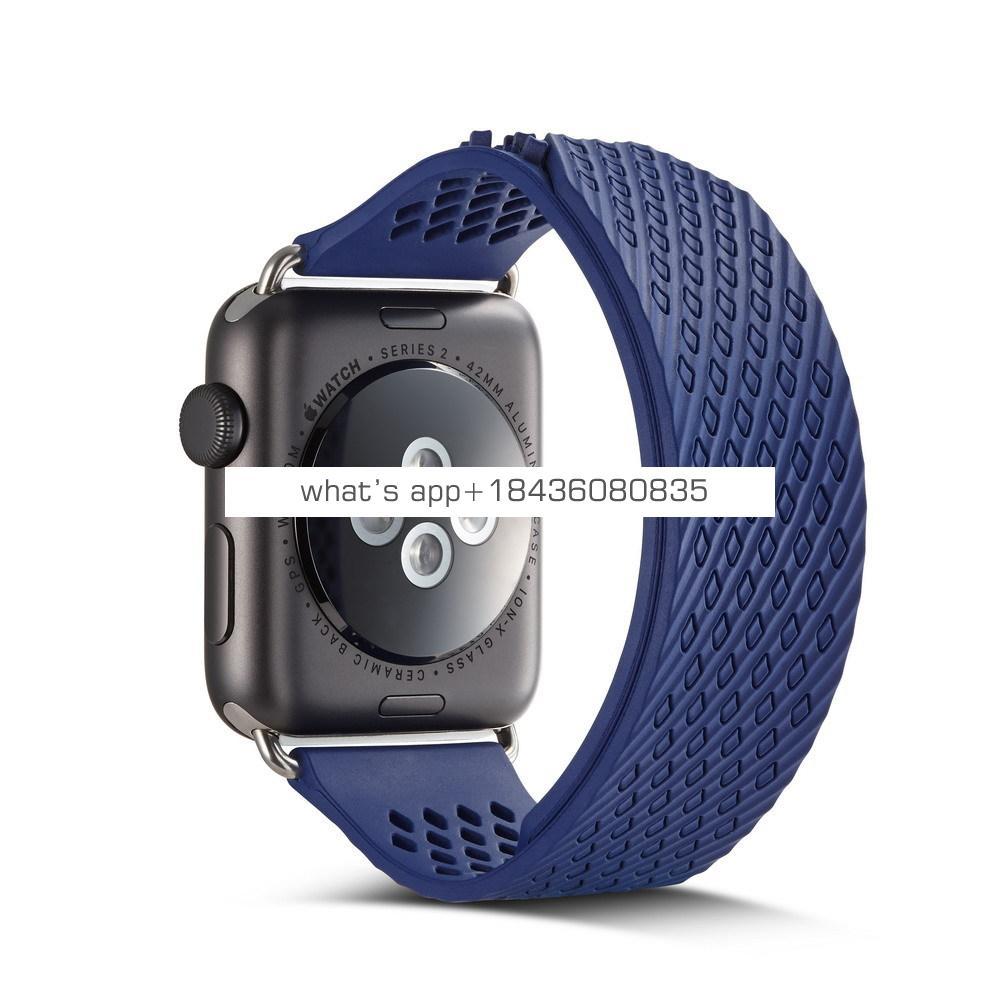 Embedded without Buckle Silicone Strap Band for Apple Watch Series 3 Sport