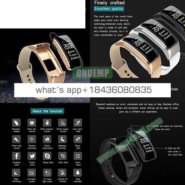 Fitness Tracker IP65 Waterproof B31 Smart Sports Bracelet with Headset