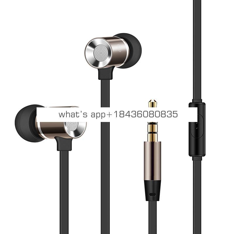 High Quality Insurance In-Ear Micro Wire Metal Earphone Headset Super Bass Earbuds for Iphone7/7plus