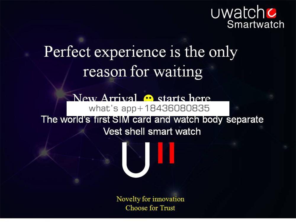 New and High Quality U Watch U11 with BT Smart Watch with 1.59" Display and SIM Card Slot