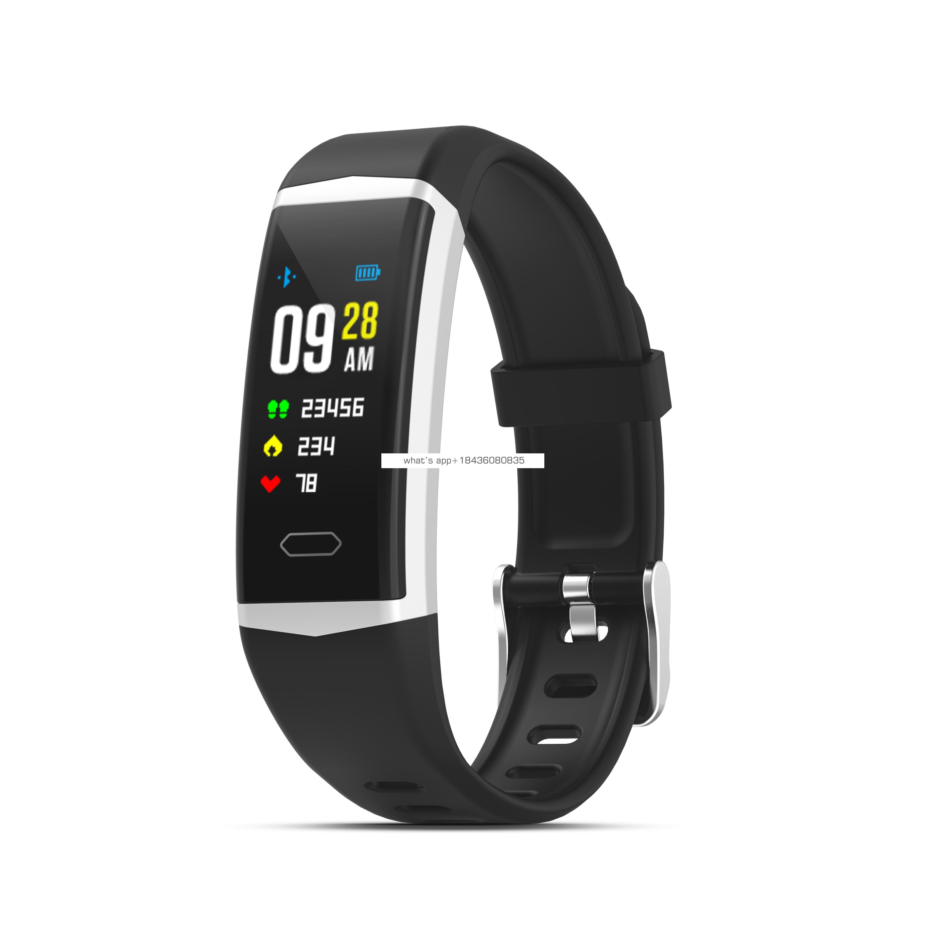 OEM  smart bracelet with dynamic heart rate monitor blood pressure changeable watch face and straps