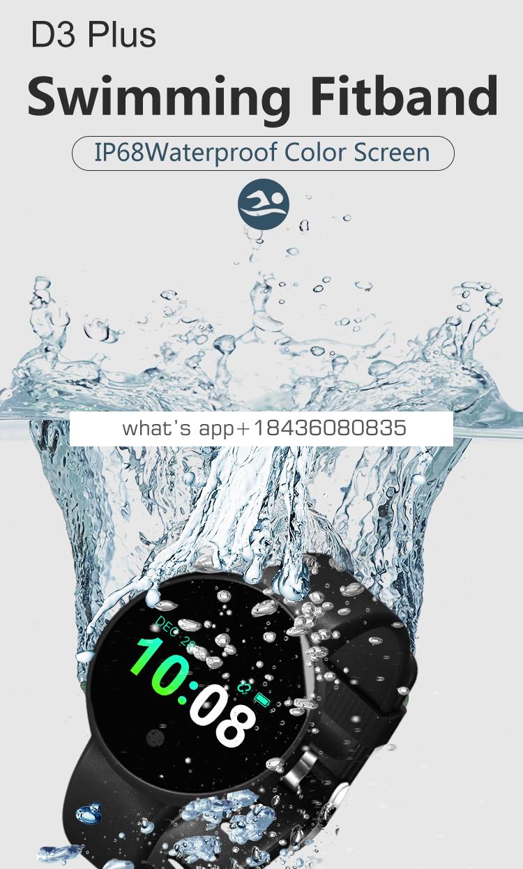 OEM Smart bluetooth Swimming waterproof  IP68 smartwatch android touch screen sport lemfo smart bracelet