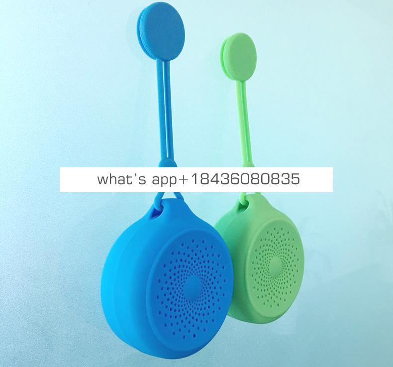 Oem custom logo waterproof Silicone sucker shower speaker wireless speaker