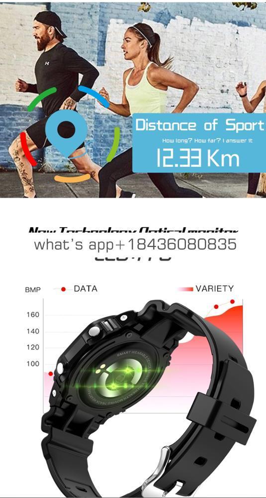 Rundoing X12 Smart Watch OLED Color Screen Fitness Tracker Heart Rate monitor