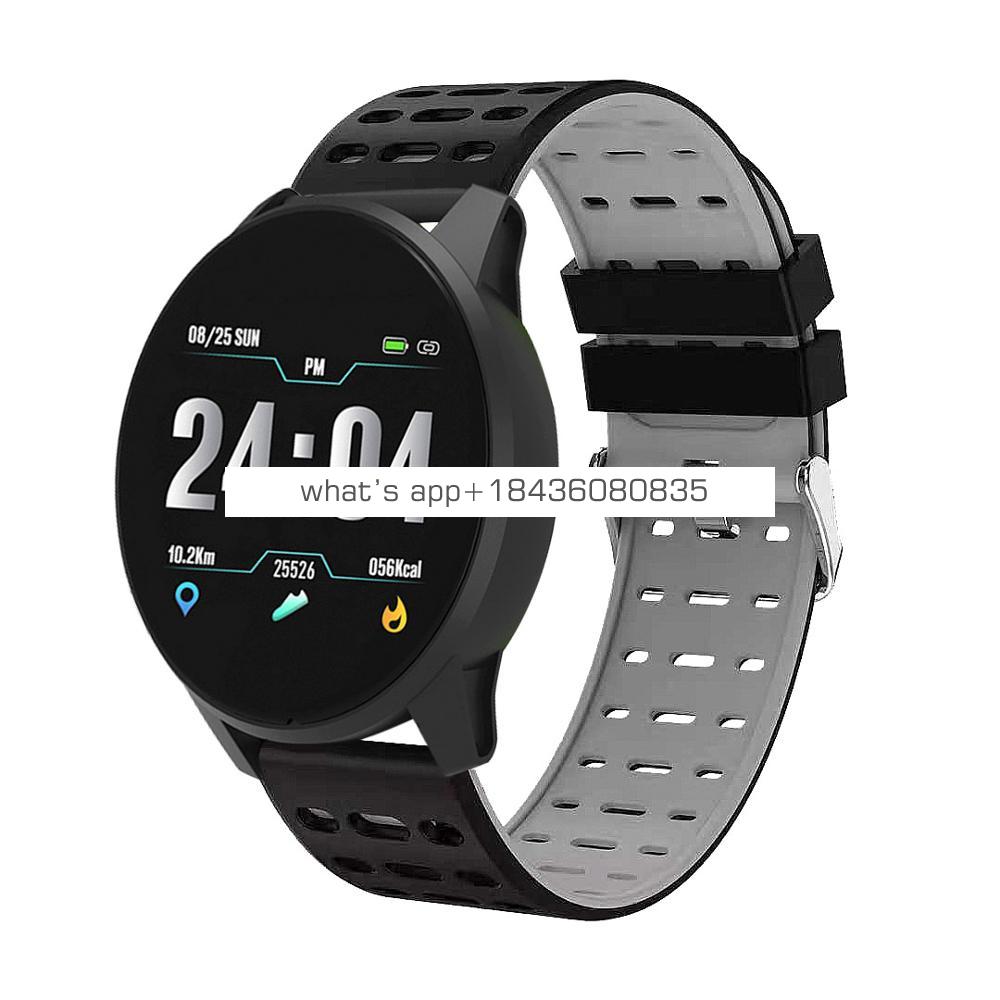 Silver Metal Magnet leather strap touch screen smart watch heart rate monitor activity tracker new product ideas
