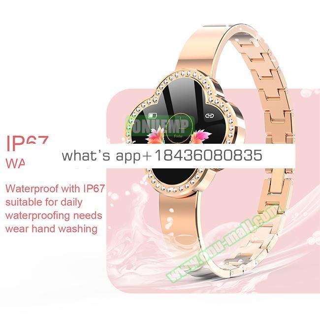 Stylish Diamonds S6 Waterproof Heart Rate Monitoring Women's Smart Watch Bracelet
