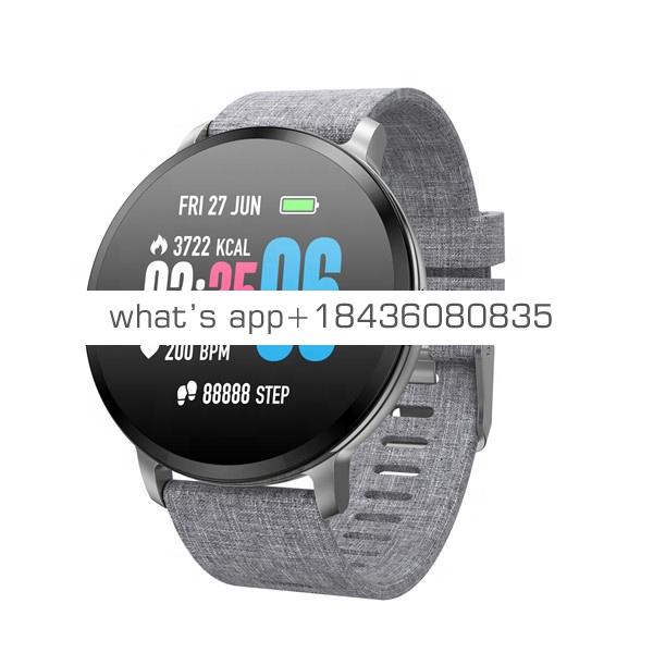 V11 Smart Watch 1.3 Inch 240*240 Tempered Glass Screen IP67 Waterproof Heart Rate Monitoring Blood Pressure Band for Men Women