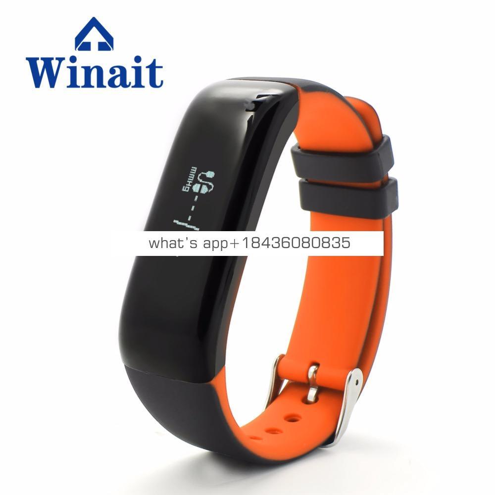 Waterproof smart bracelet P1 with Pedometer Calorie burned Vibrate clock 90mah Battery