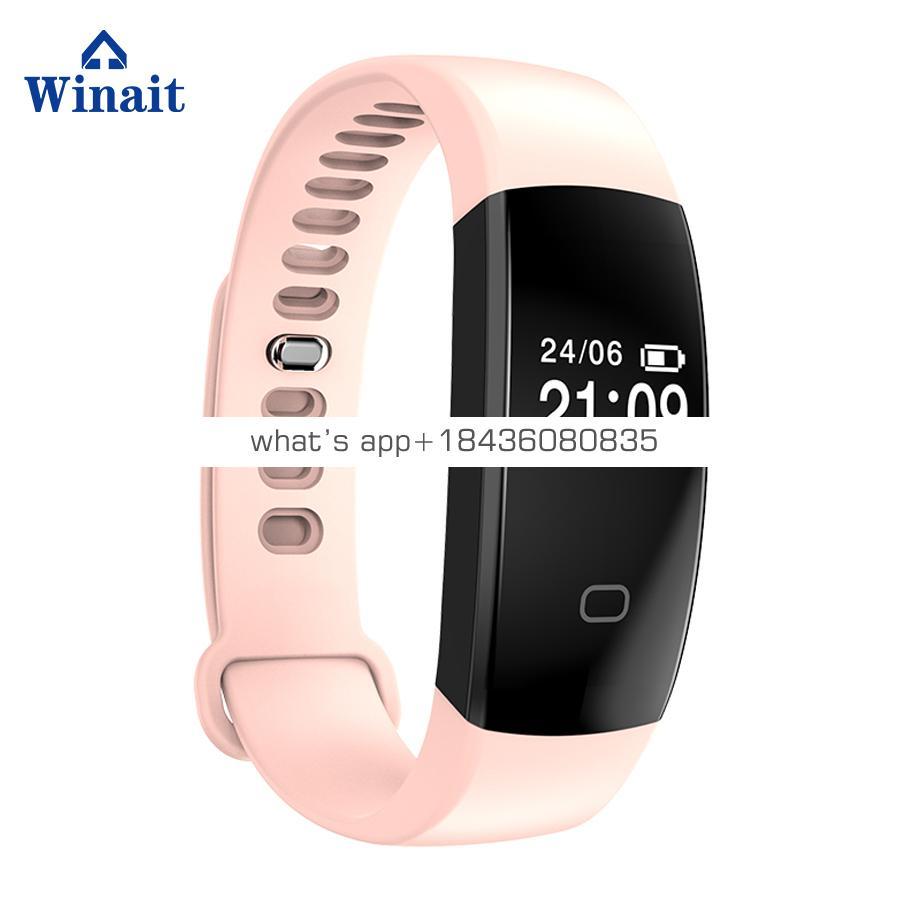 Winait F08HR smart bracelet with Vibration Real time vibrate to remind,Distance Track,0.49 OLED display