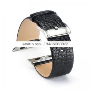 12 Colors Replacement Bracelet Crocodile Pattern Strap Genuine Leather Band for Apple Watch iWatch Series 3