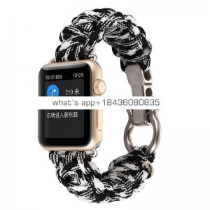 38mm 42mm Durable Bracelet Replacement Rescue Ropr Nylon Strap Band for Apple Watch Series 3