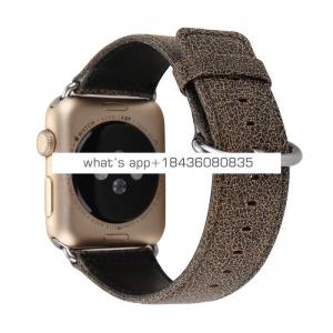 38mm 42mm Original Replacement Strap Leopard Crack Leather Watch Bracelet Wrist Band for Apple iWatch Series 3