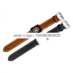 38mm 42mm Strap Replacement Crazy Horse Pattern Leather Band with Adapter for Apple Watch iWatch Series 3 Band
