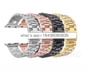 4 Colors 3 Links Stainless Steel 38mm 42mm Bracelet Strap Classic Buckle Watch Bands for Apple Watch iWatch Series 3