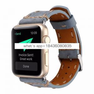 For Apple Watch Series 3 Band,Leather 38 42mm Strap for Apple Watch 3 Sport