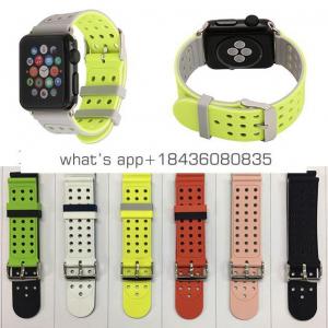 For Apple iWatch Double Color Sport Silicone Strap Band
