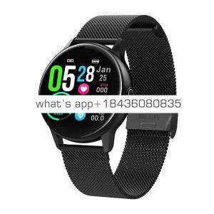 IP68 Waterproof Health Heart Rate Blood Pressure Fitness Tracker Stainless Steel Band Touch Color Screen Smart Watch