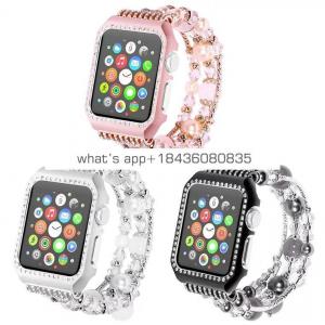 New products jewelry diamond with frame for iWatch band strap 42mm