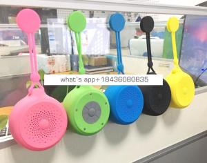 Oem custom logo waterproof Silicone sucker shower speaker wireless speaker