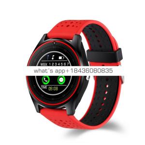 Touch Screen Bluetooth Camera Tf Sim Card Smartwatch SMS Push Notification V9 Round Smart Watch